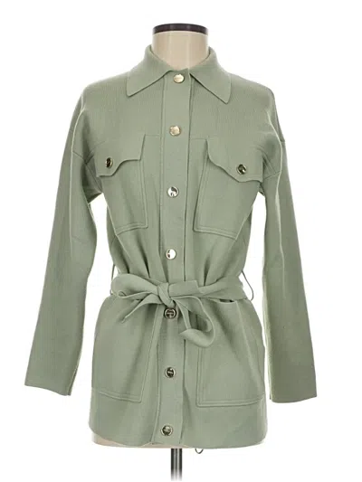 Pre-owned Sandro Trenchcoat In Green