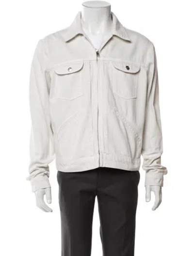 Pre-owned Sandro Trucker Jacket In Neutral