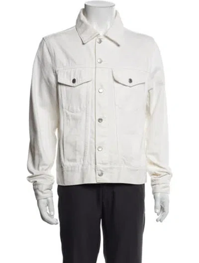 Pre-owned Sandro Trucker Jacket In White