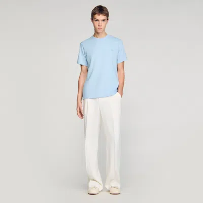 SANDRO T-SHIRT WITH DOUBLE S PATCH