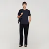 Sandro T-shirt With Double S Patch In Blue