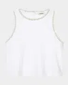 Sandro Tulum Embellished Tank Top In Ecru