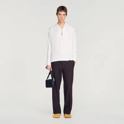 Sandro Tunic-effect Shirt In White