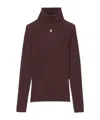 Sandro Womens Bruns Eline Logo-plaque Knitted Jumper In Brown