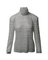 Sandro Turtleneck Lace Blouse In White Cotton In White
