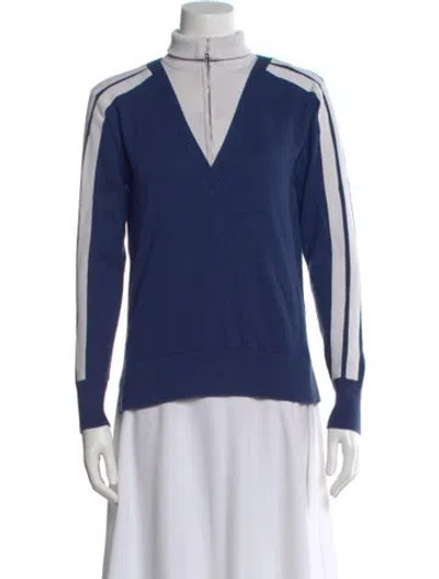 Pre-owned Sandro Turtleneck Sweater In Blue