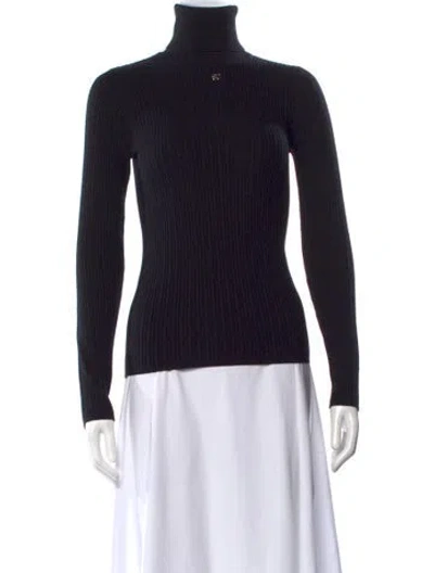 Pre-owned Sandro Turtleneck Sweater In Blue