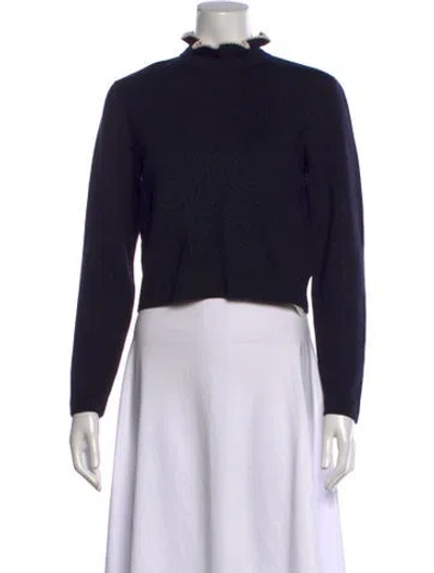 Pre-owned Sandro Turtleneck Sweater In Blue
