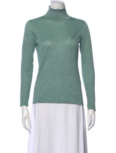 Pre-owned Sandro Turtleneck Sweater In Green