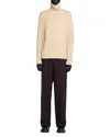 Sandro Elasticated Straight-leg Trousers In Neutral