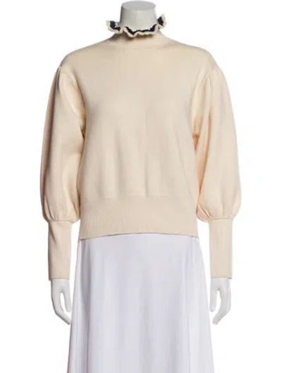 Pre-owned Sandro Turtleneck Sweater In Neutral