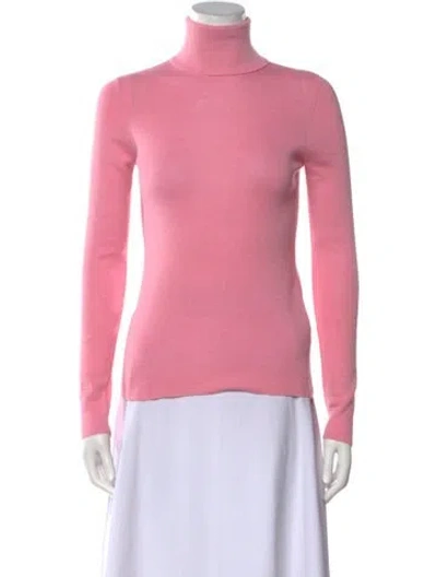 Pre-owned Sandro Turtleneck Sweater In Pink