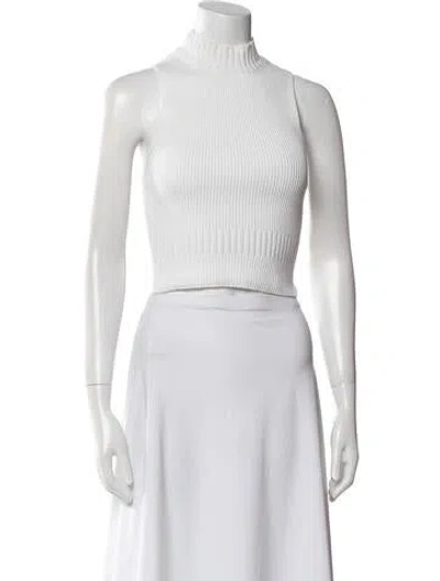Pre-owned Sandro Turtleneck Sweater In White