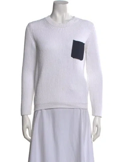 Pre-owned Sandro Turtleneck Sweater In White
