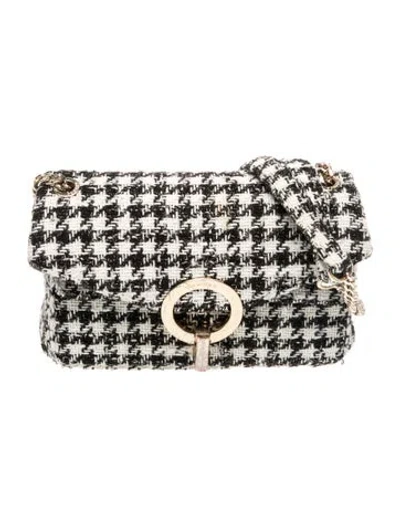 Pre-owned Sandro Tweed Clutch In White