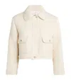 Sandro Embossed-buttons Jacket In Beige