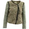 Sandro Tweed Jacket In Multicolor Polyester In Multi