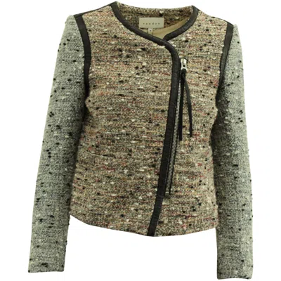 Sandro Tweed Jacket In Multicolor Polyester