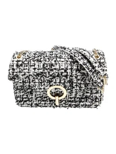 Pre-owned Sandro Tweed Minaudière In Silver