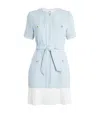 Sandro Tweed Mini Dress In Blue