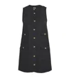 Sandro Embossed-buttons Dress In Black