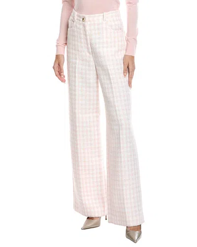 Sandro Hose Mit Weitem Bein Aus Metallic-tweed In Pastellrosa