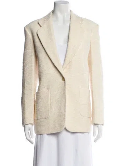 Pre-owned Sandro Tweed Pattern Blazer In Neutral