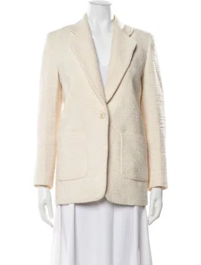Pre-owned Sandro Tweed Pattern Blazer In Neutral