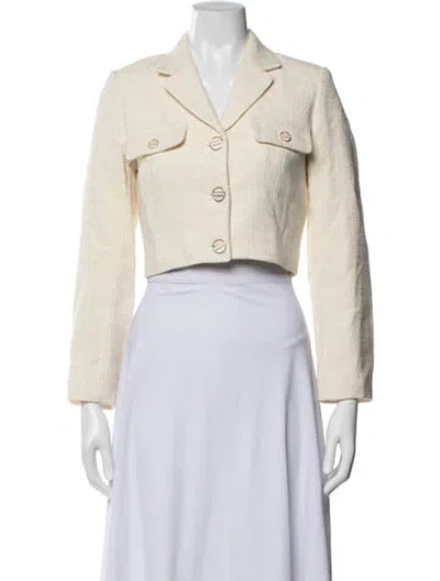 Pre-owned Sandro Tweed Pattern Blazer In Neutral