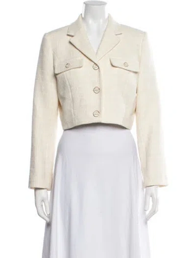 Pre-owned Sandro Tweed Pattern Blazer In Neutrals