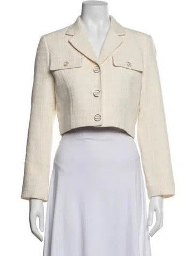 Pre-owned Sandro Tweed Pattern Blazer In Neutrals