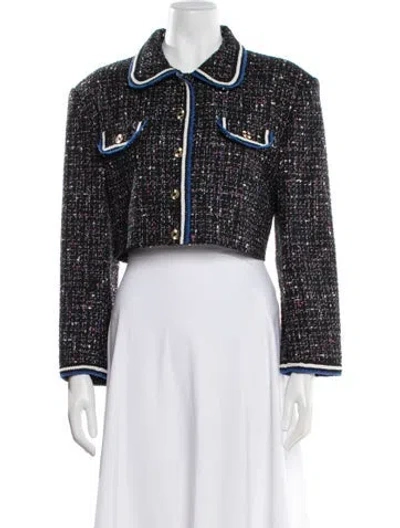 Pre-owned Sandro Tweed Pattern Blazer W/ Tags In Multi