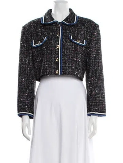 Pre-owned Sandro Tweed Pattern Blazer W/ Tags In Multi