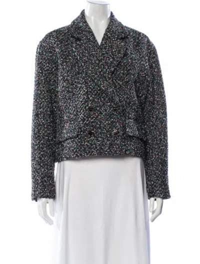 Pre-owned Sandro Tweed Pattern Coat In Multi