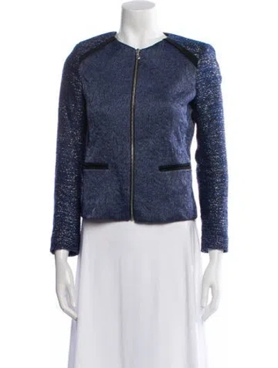 Pre-owned Sandro Tweed Pattern Evening Jacket