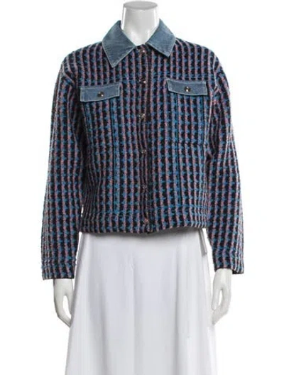 Pre-owned Sandro Tweed Pattern Evening Jacket