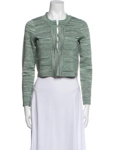 Pre-owned Sandro Tweed Pattern Evening Jacket In Blue