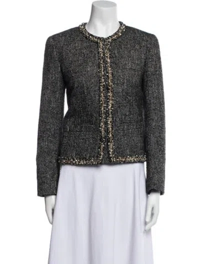 Pre-owned Sandro Tweed Pattern Evening Jacket In Multi