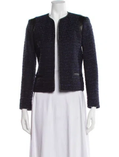 Pre-owned Sandro Tweed Pattern Evening Jacket In Multi