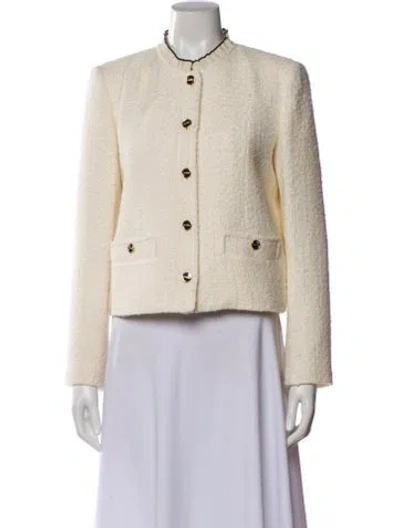 Pre-owned Sandro Tweed Pattern Evening Jacket In Neutral