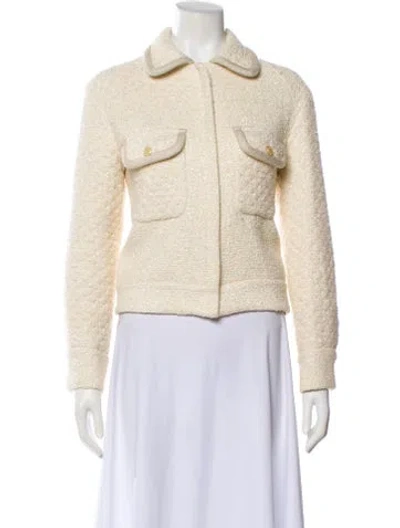 Pre-owned Sandro Tweed Pattern Jacket