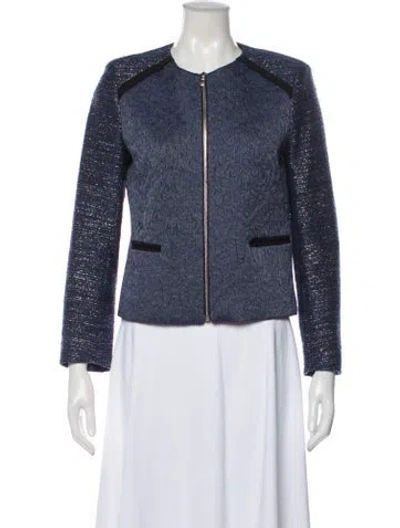 Pre-owned Sandro Tweed Pattern Jacket