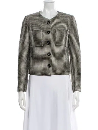 Pre-owned Sandro Tweed Pattern Jacket In Multi