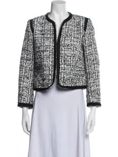 Pre-owned Sandro Tweed Pattern Jacket In Multicolor