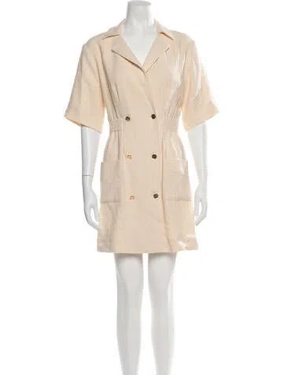Pre-owned Sandro Tweed Pattern Mini Dress In Neutrals