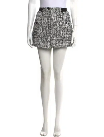 Pre-owned Sandro Tweed Pattern Mini Shorts In Multi