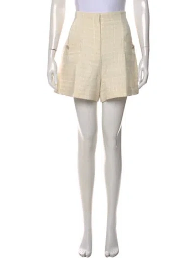 Pre-owned Sandro Tweed Pattern Mini Shorts In Neutral