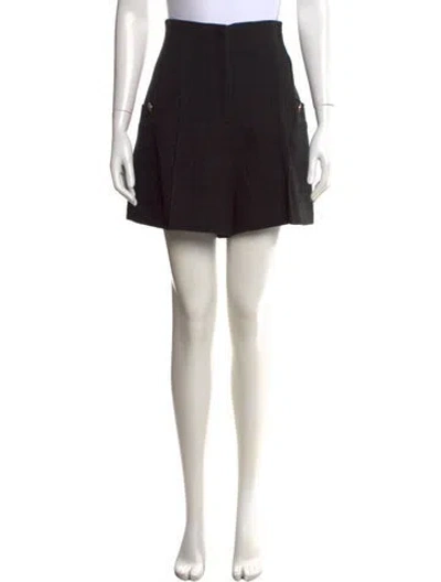 Pre-owned Sandro Tweed Pattern Mini Shorts W/ Tags In Black