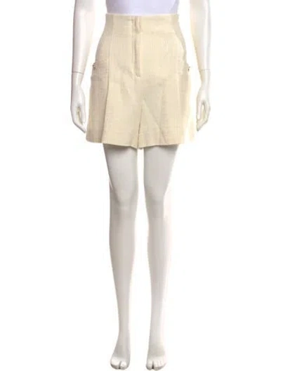 Pre-owned Sandro Tweed Pattern Mini Shorts W/ Tags In Neutral