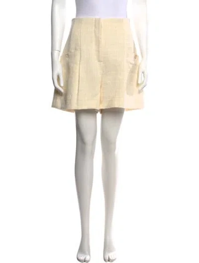 Pre-owned Sandro Tweed Pattern Mini Shorts W/ Tags In Neutrals